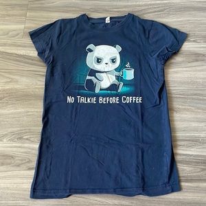 Tee turtle Panda No Talkie Before Coffee Tee